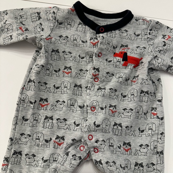 3/20$ Set of 2 animal theme footed sleepers/pyjamas size 3months - Picture 3 of 10